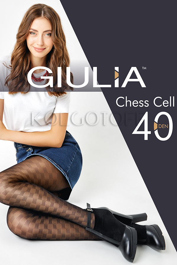 Жіночі колготки з візерунком GIULIA Chess Cell 40 model 1